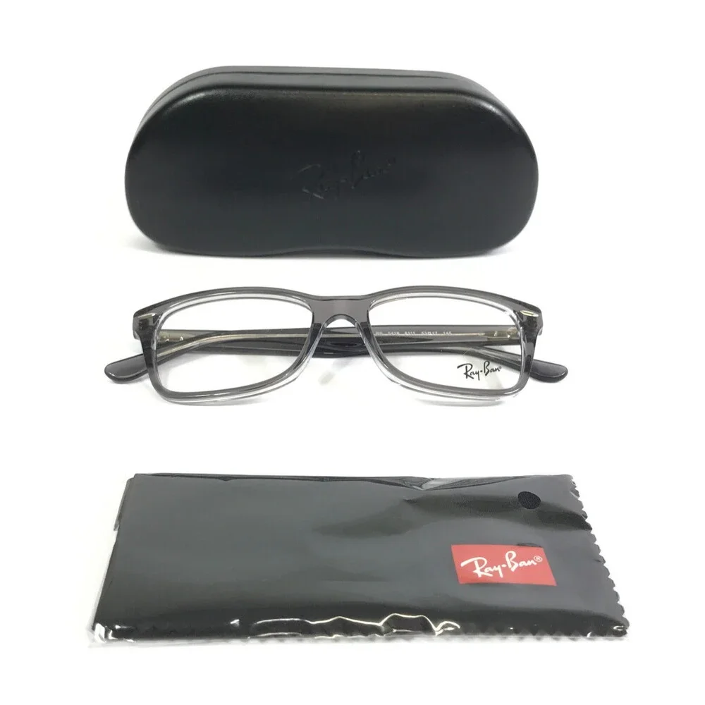 Ray-Ban Eyeglasses Frames RB5428 8111 Transparent Gray Square Full Rim 53-17-145